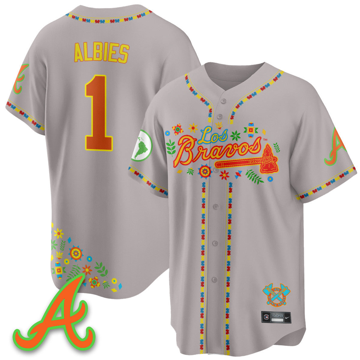 Men's Atlanta Braves 2025 "Los Bravos" Jersey - All Stitched