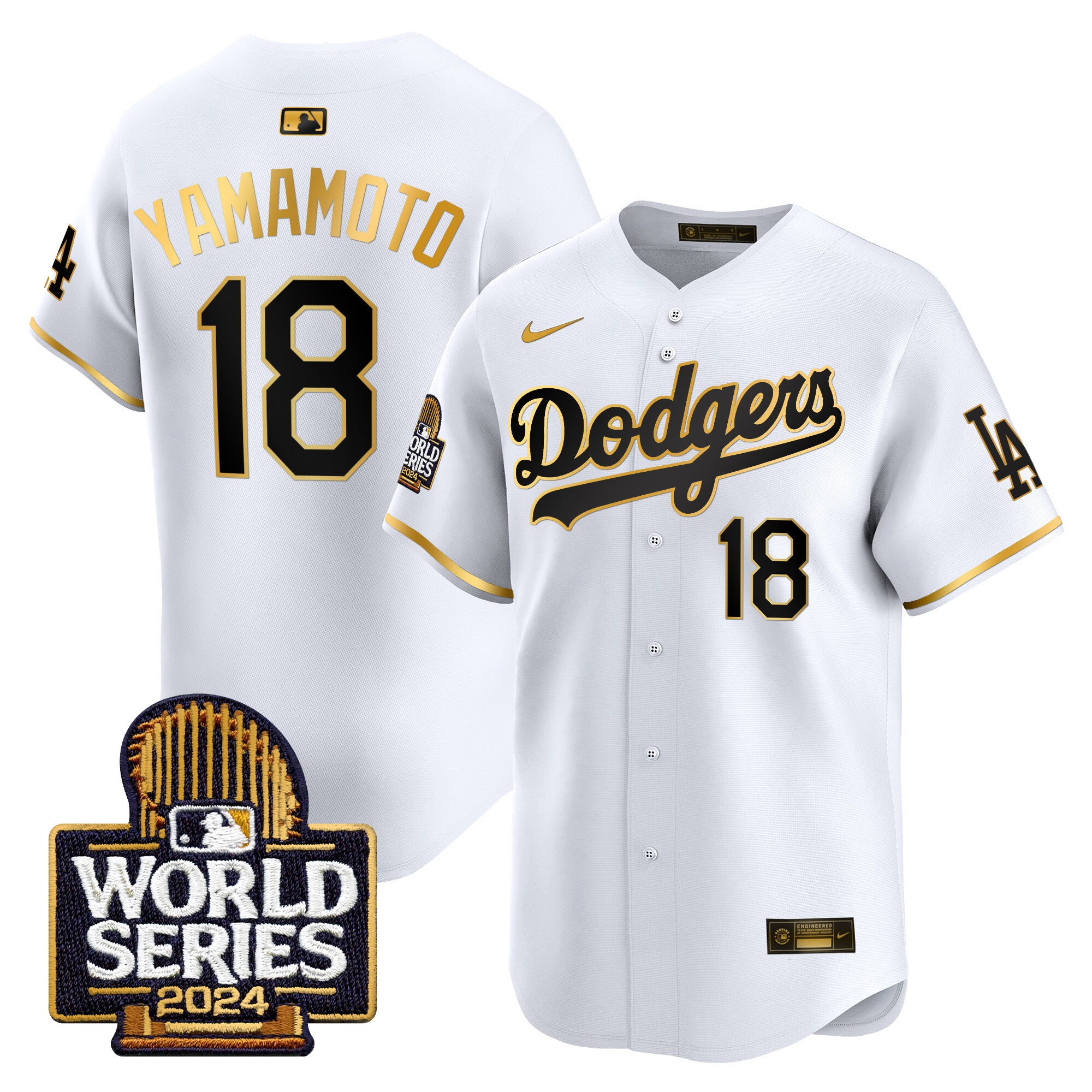 Men's Dodgers 2024 World Series Vapor Premier Limited Jersey - All Stitched