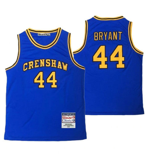 Lakers Kobe Bryant 44 Basketball Crenshaw High School College Basketball Jersey Blue | Stitched Jersey RTJS 9391